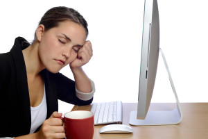 Woman suffering from fatigue